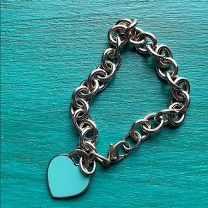 Tiffany & Co. Blue Heart Charm Bracelet